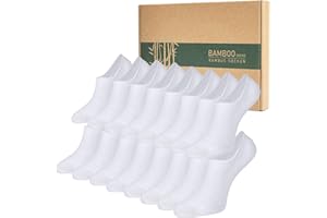 Caldodo Skarpety do sneakersów dla kobiet i mężczyzn, bambusowe stopki, 8 par skarpet sportowych, skarpety sportowe, prezenty dla kobiet i mężczyzn
