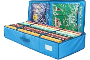 NOMIOU Wrapping Paper Storage Bag Organiser with Heavy Duty Tear-Resistant 600D Oxford Fabric for Christmas Birthday Wrapping Paper Rolls Accessories