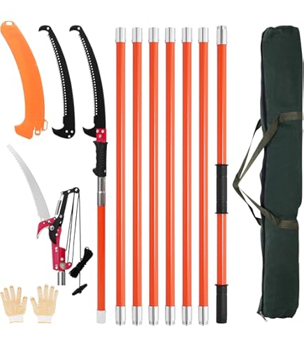 Teleskop-Astsäge 1-8 Meter - Gartenwerkzeug Set Mit Säge Und Schere