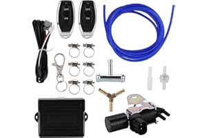 Fournyaa Stainless Steel Electric Exhaust Silencer Valve Switch System, Professional Universal Electric Y Pipe Exhaust Control Cut Out Kit with Remote Control for Car