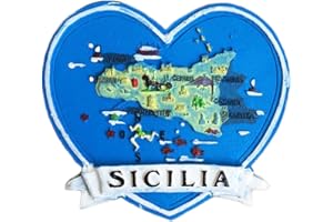 WEDARE MAGNET SOUVENIR Aimant de réfrigérateur 3D Sicile Sicilia Italie souvenir de voyage en résine, décoration de maison et de cuisine, aimant de réfrigérateur en provenance de Chine