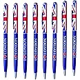 Souvenirs London Union Jack Blue I Love London Pens Set of 8 British Gift Pens
