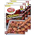 TASTY NIBBLES Ready to Eat CHICKEN CHILLI KONDATTAM | Kerala Special | Open Heat & Eat | Non-Vegetarian | No Added Preservatives | Japanese Retort Technology 200GM Pouch (Pack Of 3)