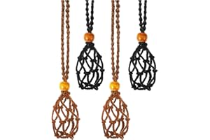 ARHZ Collana donna, collana corda vuota, supporto pietra regolabile, supporto pietra intrecciata retrò, collana di ricambio per cristalli, catena di pietra, gioielli fai da te