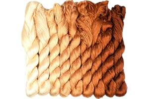 MINGGUXIUYI Handgefertigtes Stickgarn aus 100 % natürlicher Maulbeerseide, Kreuzstichgarn, Freundschaftsarmbänder, Bastelgarn, 120 Meter je in 9 Farben (58)