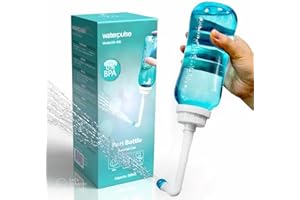 TICALBAK Po Dusche 500ML, Podusche mit Taste, Popodusche mit Doppeldüse, Portable Bidet mit Aufbewahrungstasche, Peri Bottle Intimdusche Wochenbett Frau, Bidetlity Toilette