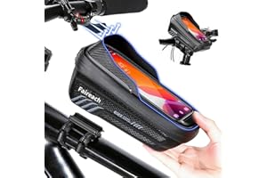 Faireach - Bolsa de Bicicleta para teléfono Impermeable, Soporte para teléfono o Bicicleta, Marco con Pantalla táctil Sensible y Bicicleta, Manillar de Bicicleta, Manillar de montaña, Moto, Gran