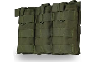 OAREA MOLLE Borsa tattica per caricatore a tre gambe, borsa ad alta velocità AK AR M4 FAMAS Mag Military Paintball Airsoft Nylon 1000D