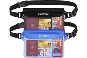 Lechin 100% borsa impermeabile mare custodia per cellulare custodia protettiva per cellulare custodia protettiva, marsupio impermeabile mare accessori per sport acquatici/nuoto/spiaggia/sci ecc.