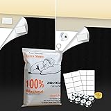 SwartLife Fönstermörkläggning 240 x 145 cm, 100 % takfönster, mörkläggning, bärbar resa Mörkläggningspersienner utan borrning