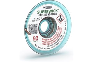 MG Chemicals 425-NS Tresse à dessouder No Clean Super Wick ™, 1,5 m de long x 2 mm de large