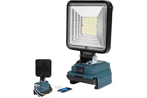 Laddningsbar LED-lampa för Bosch 21V Batteri, 50W 4000LM LED-arbet, Laddningsbar LED-strålkastare med Typ C-laddning & USB för Byggplats, Garage, Byggarbetsplats (50W LED-lampa för Bosch)