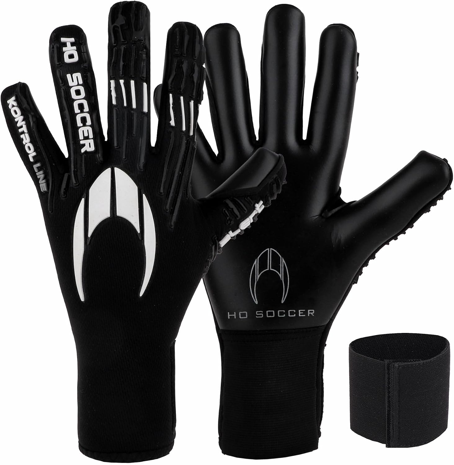 HO Soccer KONTROL Alert Blackout Guantes de Portero, Unisex Adulto.