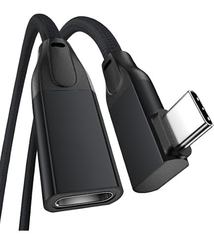 Prolunga USB C Angolata A 90° Usebean, 0,6 Piedi, USB-C 3.2 Gen2, 20 Gbps, 100W, Per Galaxy S23 E IPhone 15 Pro Max