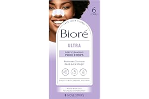 BIORÉ Biore Ultra Pore Strips with Glycerin,6 Count (Pack of 1),package may vary
