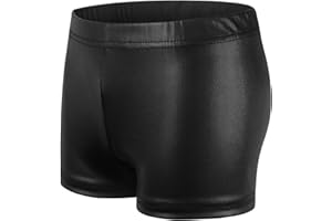 NewL Kinder Mädchen Elastische Taille Glänzend Metallic Ballett Tanz Shorts Hose für Sport Yoga Gymnastik Workout