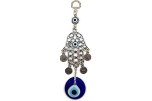 MYSTIC JEWELS By Dalia – Ciondolo Occhio Turco con Mano di Fatima per Parete ed Evitare Mal Occhi in casa