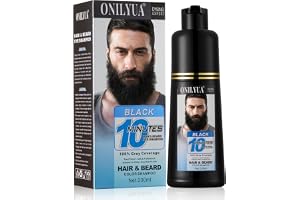 Onilyua Skäggfärg för män svart 200 ml 3 i 1 färg enklaste färgen för män långvarigt grå minska friskt ansiktshår