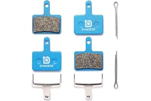 DYMOECE 2 Paires de Plaquettes de Frein à Disque de Vélo pour Shimano Deore Tektro TRP (Résine, Semi-métallique, Métal fritté) SCP-S