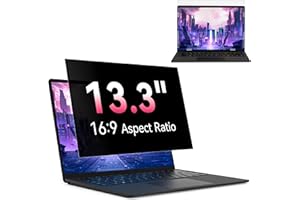 Yklssm Filtre de Confidentialité 13.3 Pouces 16:9, Filtre Ecran Ordinateur Portable Compatible avec HP/Dell/Acer/Lenovo/Thinkpad/Envy, Amovible Anti Espion/Lumiere Bleue Protection Ecran Film Laptop