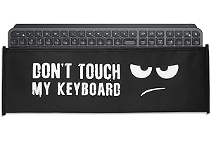 kwmobile Pokrowiec na klawiaturę kompatybilny z Logitech MX Keys Wireless - osłona przeciwpyłowa z tkaniny na klawiaturę PC - Don't touch my keyboard