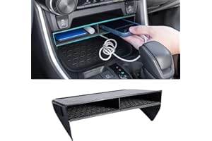 JDMCAR Bigger Slots Center Console Organizer Compatible with Toyota RAV4 2025 2024 2023 2022 2021 2020 2019 and 2021-2025 RAV4 Prime Accessories Larger Divider Tray Gear Shift Secondary Storage Box