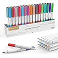 REALIKE Dual Tip Pens for Cricut Maker 3/Maker/Explore 3/Air 2/Air, Dual Tip Marker Pens Set of 48 Pack Fine Point Pen Writing Drawing Accessories for Cricut Machine (0.4 Tip & 1.0 Tip)