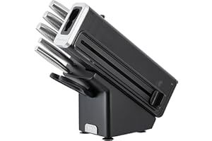 Ninja StaySharp Knife Set, Stainless Steel 6-Piece Knife Set with Integrated Sharpener, Includes Kitchen and Herb Scissors, Black K62006EUUK