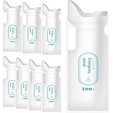 Adhafera Urinbeutel für Unterwegs 700ml, 8/12 Stücke Toilette für Unterwegs, Notfall Toilette für Camping, Wandern, Reise, Ve