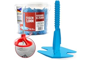 Nivilli SPINNY - 250 tiradores/ancho de junta 3mm - grosor del material 8-25mm / Un sistema de nivelación técnicamente superior