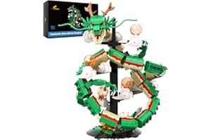 JMBricklayer Dragon Building Toy with Light & Stand, 70134 Fantasy Dragon Model Kits for Adults to Build, Dinosaur Display Collection Animal Figure Decor Gifts for Boys Teens (1826PCS)