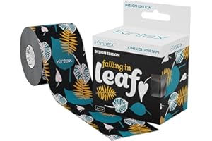 ‎KINTEX Kintex Kinesiology Tape Design Edition, 5 cm x 5 m, Skin-Friendly & Waterproof Kinesiology Tape, Physio Tape, Medical Tape, Sports Tape (Falling in Leaf)