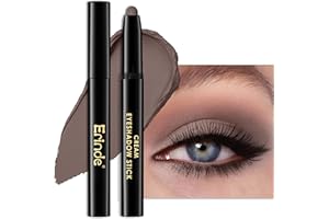 Erinde Lápiz de Sombra de Ojos en Crema Mate, de Larga Duración y Resistente al Agua, Alta Pigmentación, Fácil de Difuminar, Textura Sedosa, Vegano y Libre de Crueldad #13 Gris Marrón