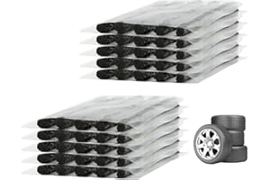 BORISCA 50 Pièces Bandes de Réparation de Pneu, Kit Reparation Pneu Voiture Noir Bande de Réparation de Pneu Meche Pneu Crevaison pour Usage d'Urgence Kit de Réparation de Pneus pour Voitures, Motos