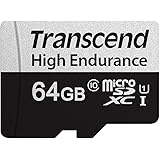 Transcend TS64GUSD350V Scheda MicroSD da 64 GB High Endurance, MicroSDXC 350V