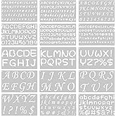 Letter Alphabet Stencils 15 Pack Calligraphy Stencils Letters for Painting Lettering Letter and Number Stencil for Crafts Reu