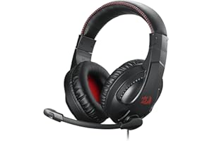 Redragon H211 Cronus - Cuffie da gioco con cavo, suono stereo surround, microfono con cancellazione del rumore, retroilluminazione RGB dinamica, driver da 40 mm, cuffie over-ear compatibili con