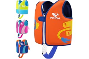 Pottwal Giubbotto di Nuoto per Bambini - Aiuto al Galleggiamento - In Neoprene ed EPE - Adatto per bambini da 1 a 9 anni - Con Cinghia Regolabile al Cavallo
