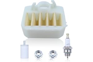 Haishine Filtro aria Bar Nuts Filtro carburante Candela accensione per Husqvarna 340 345 346 XP 350 351 353 Chainsaw [# 537024003]