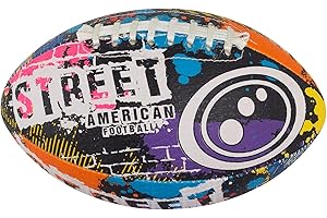 Optimum Street American Football – Durable Rubber Training Ball – Tyre Grip Surface – All-Weather Play and Practice, Multi-Colour
