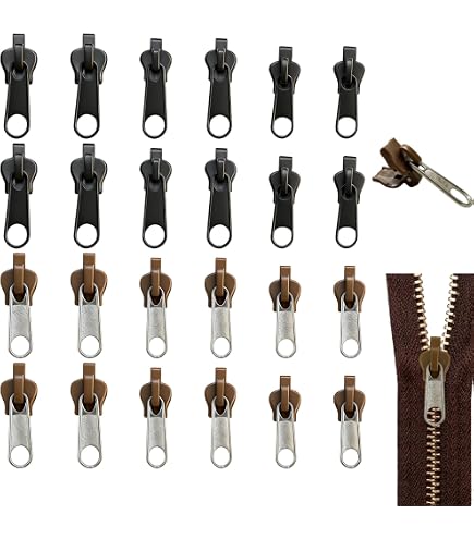24 Curseurs Fermeture Éclair Universels - Têtes De Zip Remplacement Instantané - Pour Vestes, Sacs, Valises