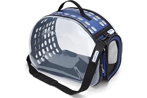 Nobleza Transportin Gato Perro Conejos, Bolsa de Transporte para Perros Gatos con mango, correa de hombro - Dos colores, Transpirable Plegable Viaje Coche Portátil en Tren, Coche, Avión 42*32*29cm