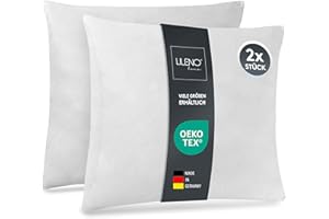 LILENO HOME Set di 2 riempimento cuscino 45x55 cm - Cuscino interno lavabile a 40°C adatto per allergici - Cuscino in poliestere come cuscino per divano, cuscino per la testa