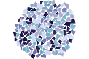 FOMIYES Mosaik Keramik Steine Mosaik Steine Basteln Keramik DIYmosaiksteine 200 G Blau Keramikmosaik Unregelmäßig Bastelmaterial Handwerk Kinder Erwachsene Zuhause Dekoration China Fliesen