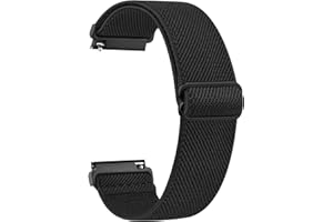 Vancle Cinturino Tessuto per 18mm 20mm 22mm Orologio, Elastico Cinturini di Ricambio in Nylon con Rilascio Rapido, Regolabile Morbido Cinturino per Donna Ragazza Uomo