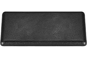 sourcing map Estándar Plástico Rectángulo Aluminio Extrusión Extremo Tapa Negro 40x80mm 10uds