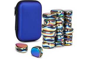 Joxessaien 20 Stück Hämatit Magnete Bunt, Irregulär Steine Magnet, Puzzle Magnetic Kühlschrank Magnets für Kühlschrank Camping Büro