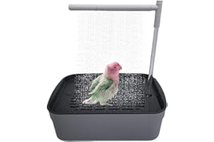 SVCEQZE Ducha De Baño De Pajaros, Bañera Automática Pajaros, Bañera De Loro, Fuente De Baño para Pájaros, Pila Recargable con Grifo De Flujo Continuo, Accesorios De Baño para Periquitos Y Agapornis