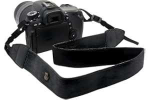 Kamerarem, kamerarem ren bomull och läder vävd justerbar axel-hals-rem kamerarem för DSLR-kameror, fotografier
