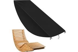WingFly Abdeckung Gartenmöbel, Sonnenliege Hüllen, Gilt Für Liegestuhl, Gartenliege Holz, Gartenliege-Schutzhülle, 420d-Oxford-Gewebe, Wasserdicht, Winddicht, Uv-Beständig (155x65x95cm)